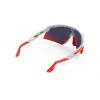 Rudy Project Defender prillid - white gloss/red (multilaser red)